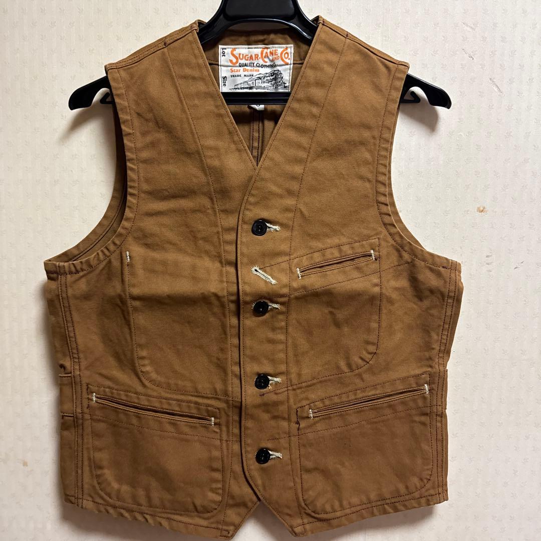 SUGAR CANE ブラウンダック ワークベスト 36 美品