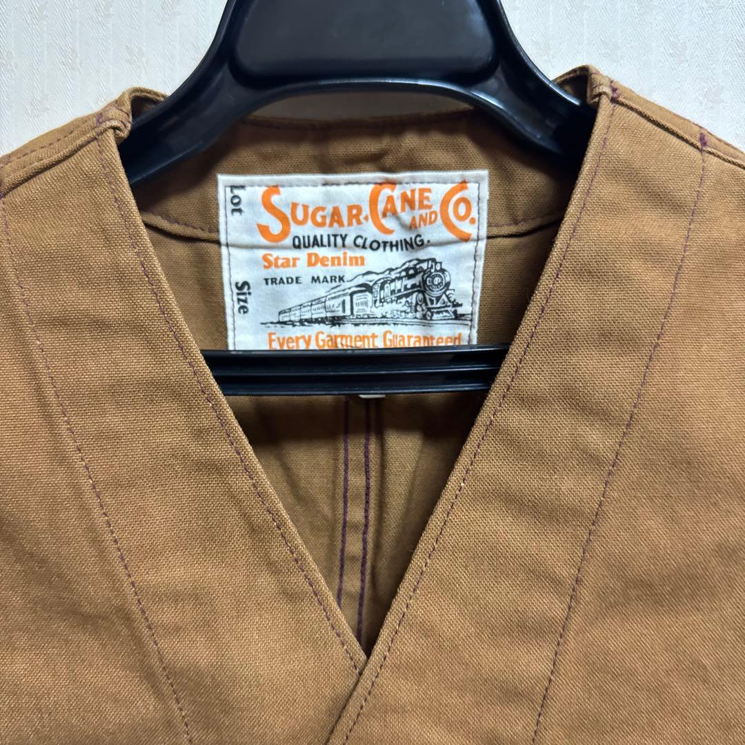 SUGAR CANE ブラウンダック ワークベスト 36 美品