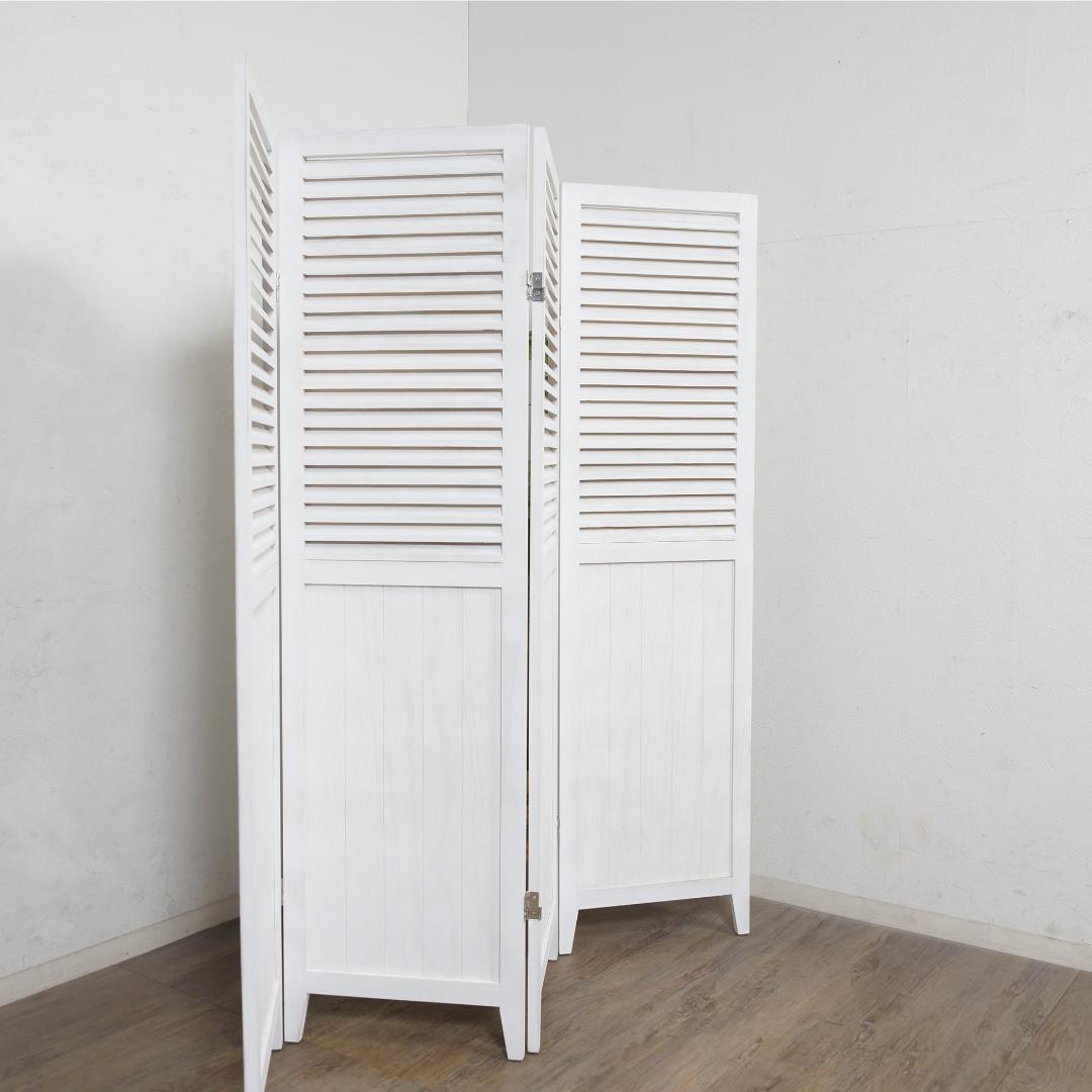 【新品】 シャビーウッド　パーティション　4連　アウトレット