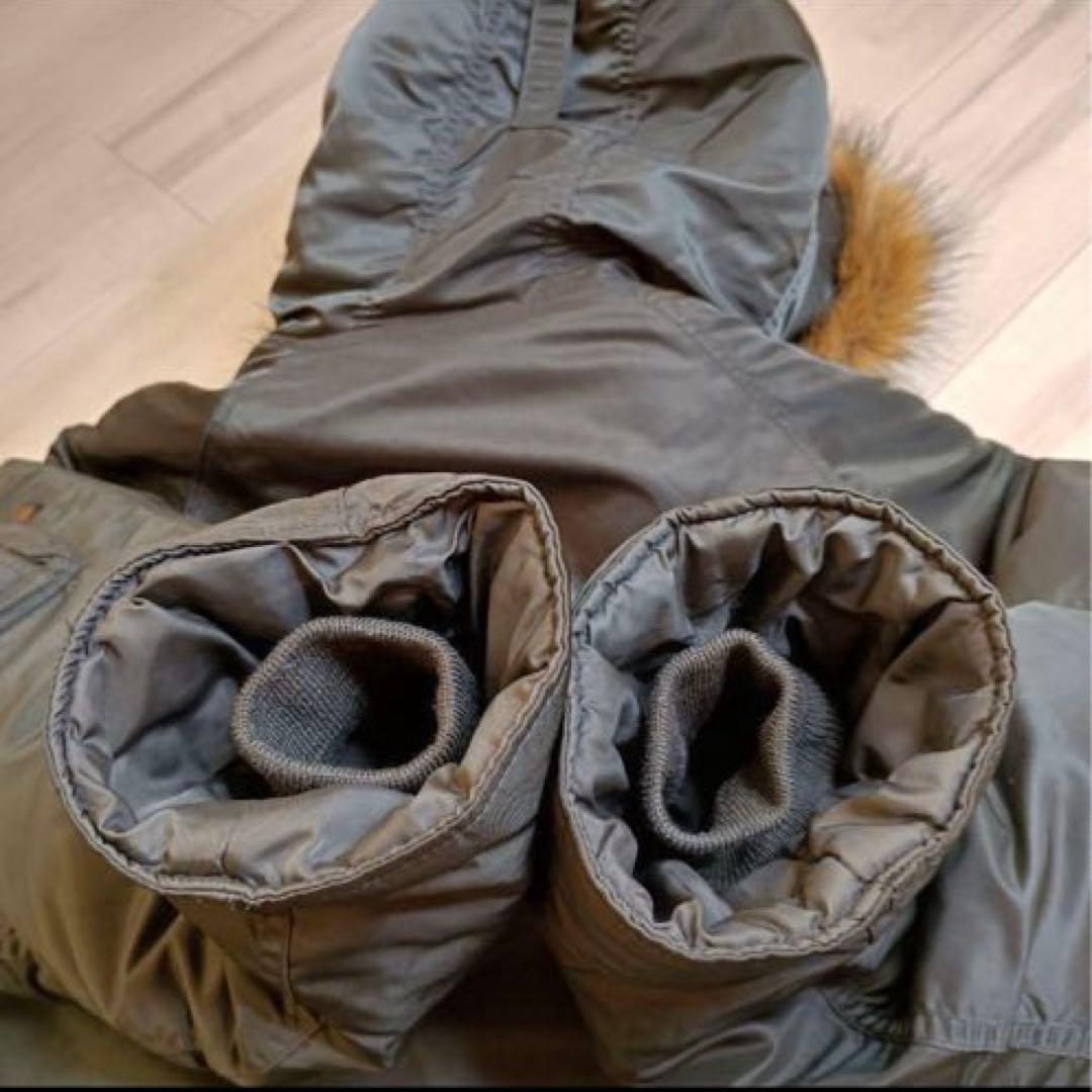 美品 ALPHA N-3Bフライトジャケット レプリカグレー L