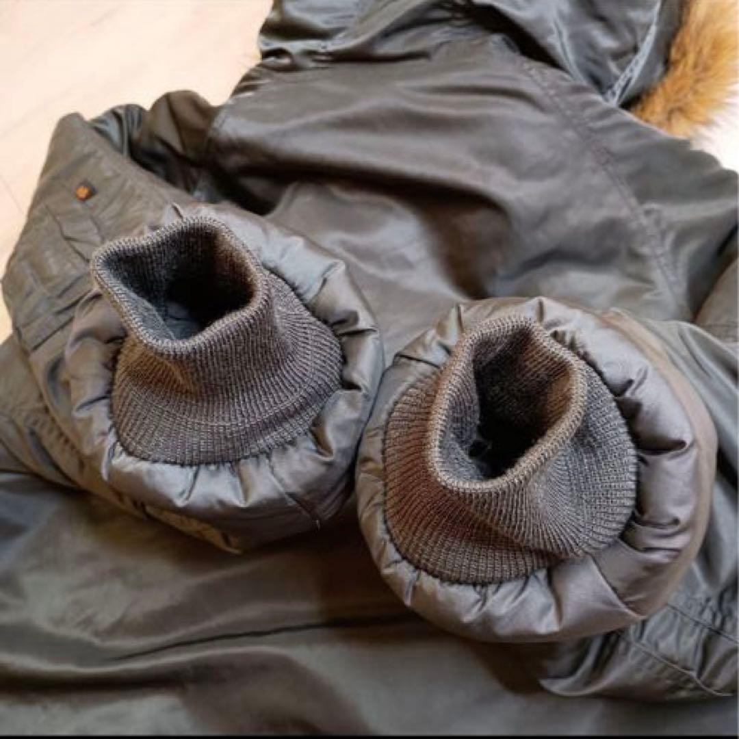 美品 ALPHA N-3Bフライトジャケット レプリカグレー L