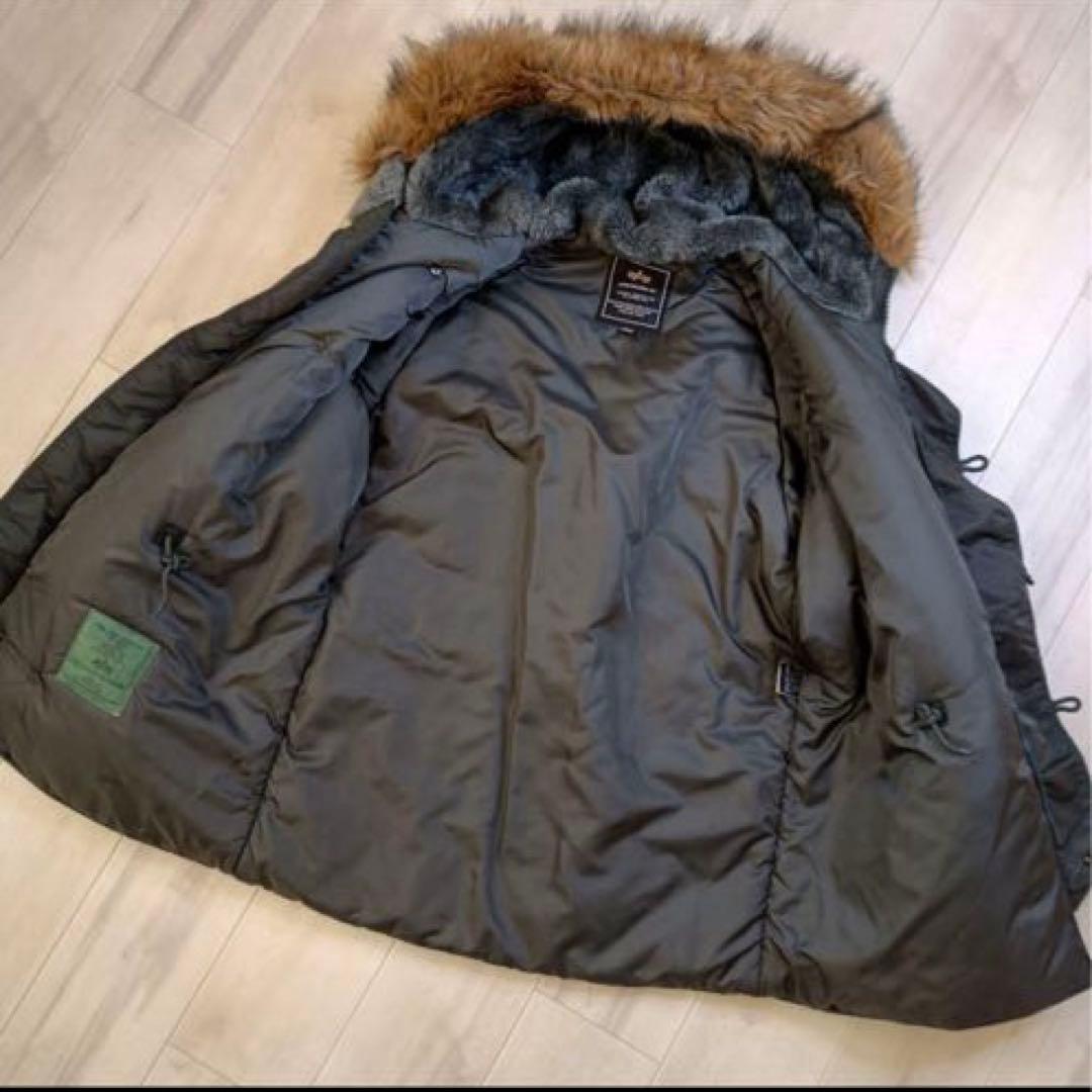 美品 ALPHA N-3Bフライトジャケット レプリカグレー L