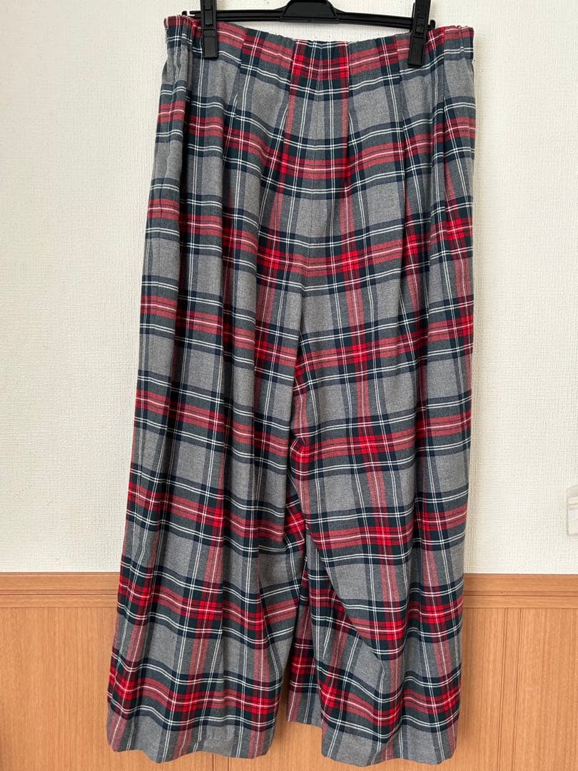 yukiemon 3L チェック スターパンツ グレー