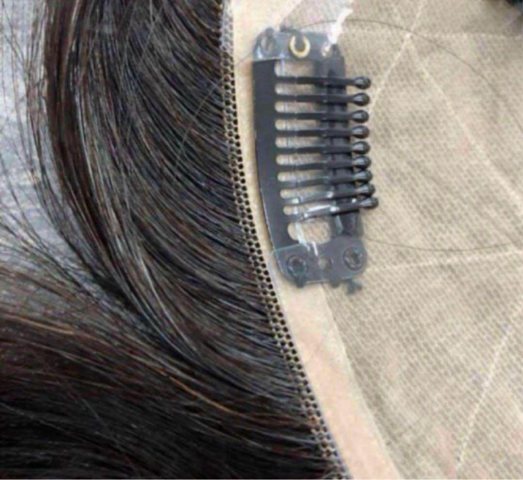 HairDre ヘアドレ　L② 人毛100%ウィッグ　ダークブラウン黒茶