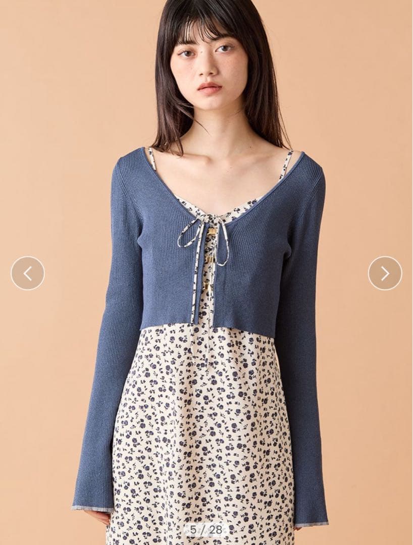 LILY BROWN / ニットカーデセットバリエーションキャミワンピース