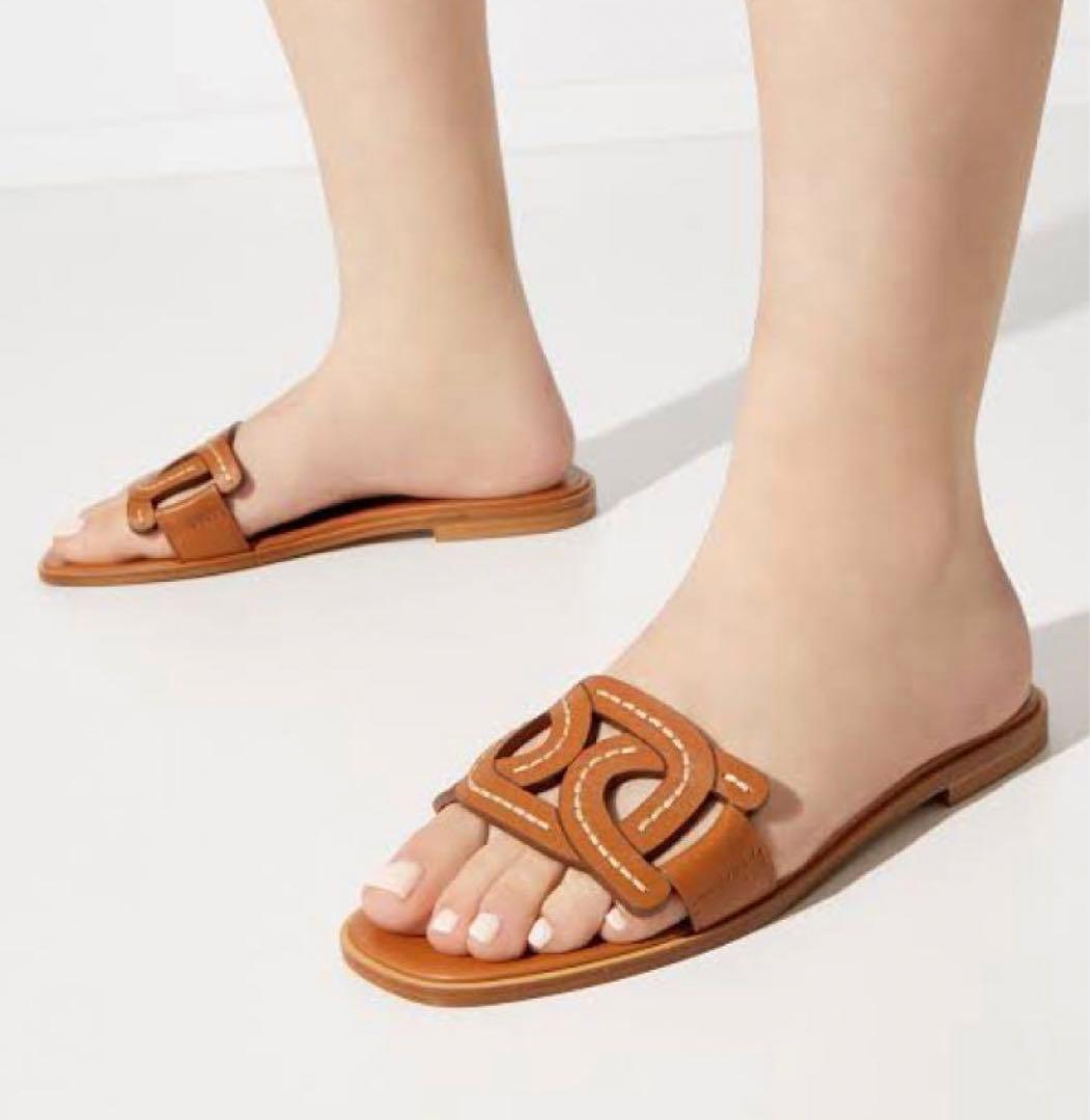 TOD'S トッズKATE ケイトレザーチェーンフラットサンダル希少40未使用