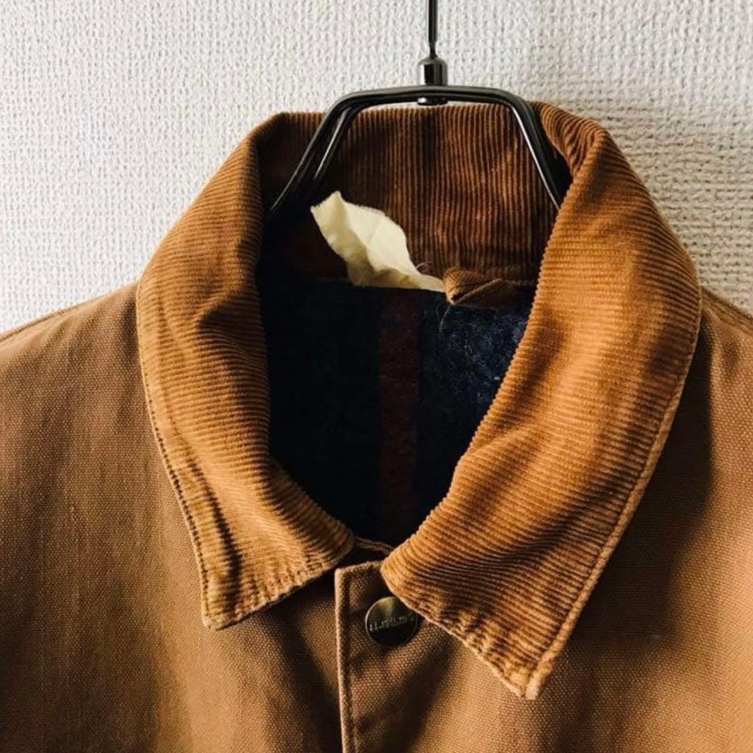 カーハート　カバーオール　キャメル　コーデュロイ襟　L-XL