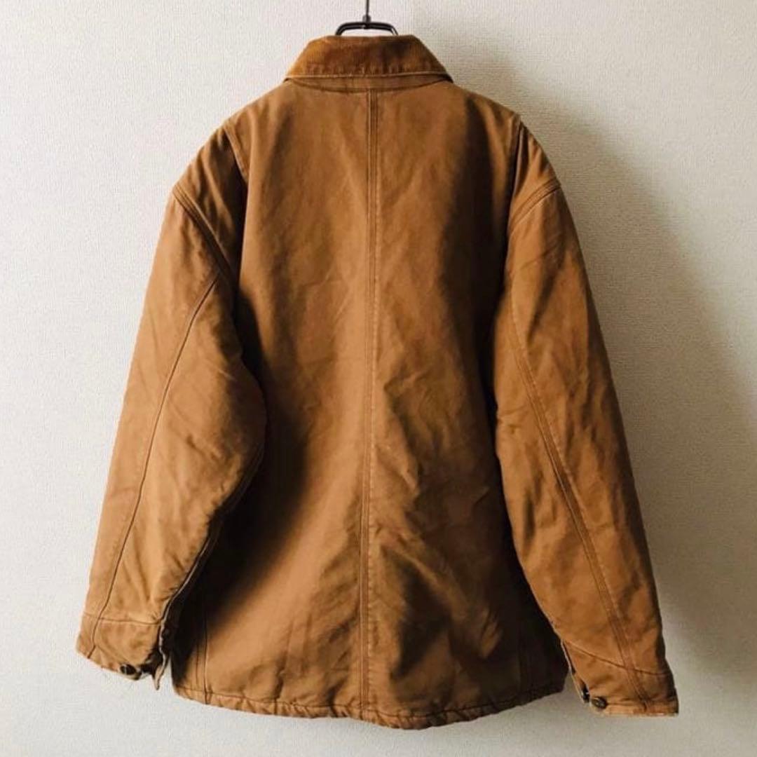 カーハート　カバーオール　キャメル　コーデュロイ襟　L-XL