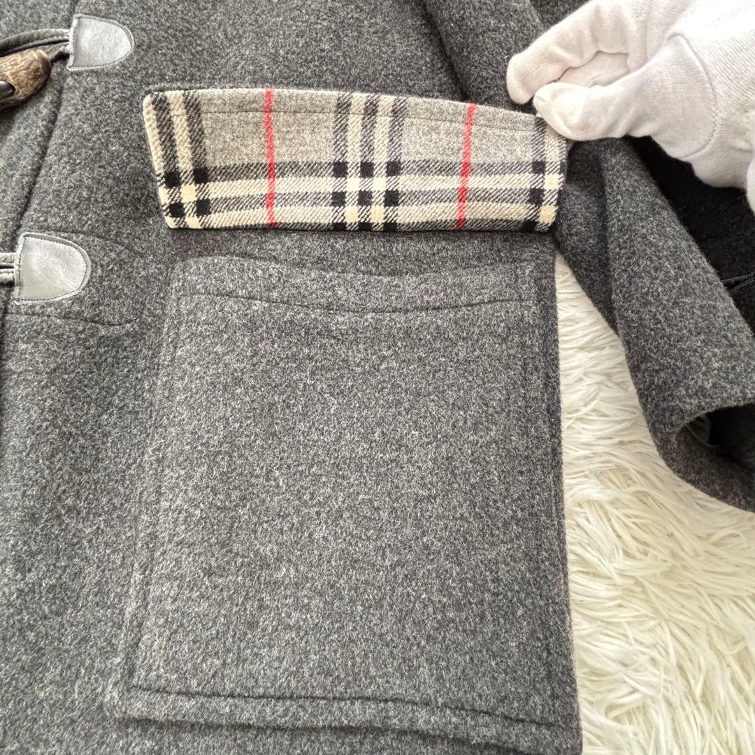 BURBERRY バーバリー ノバチェック ウール×カシミヤ ダッフルコート