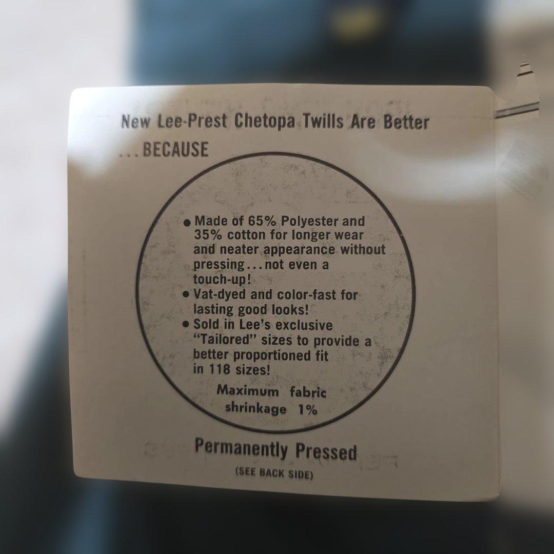 パンツ 1970s Lee CHETOPA WORK PANTS DEADSTOCK