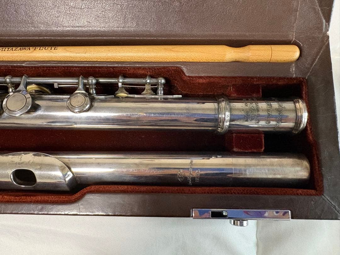 ミヤザワ　フルート MC-300 銀メッキ カバードキー ケース付 現状品