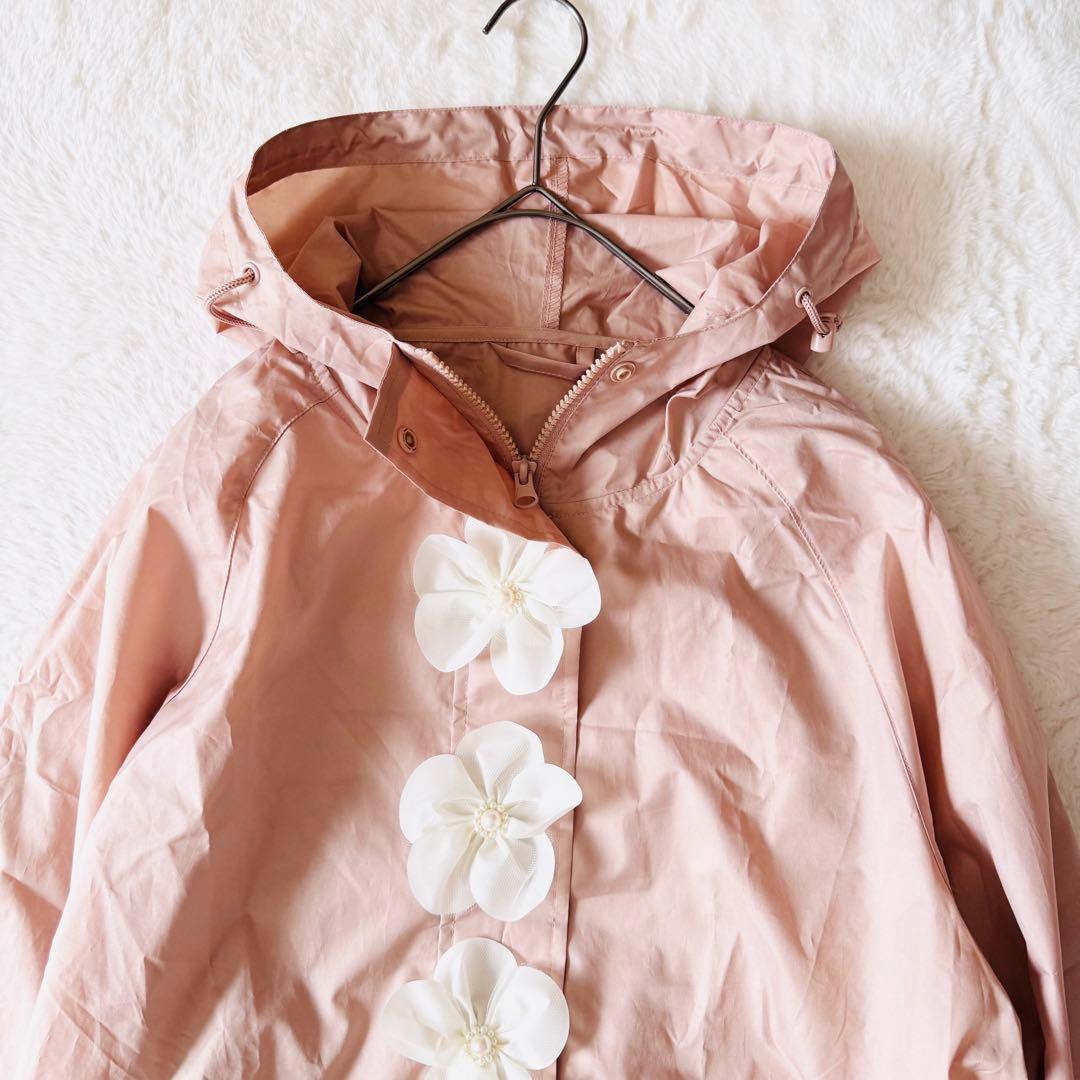 【新品未使用タグ付き】 チェスティ レインコート コサージュ ピンク フラワー