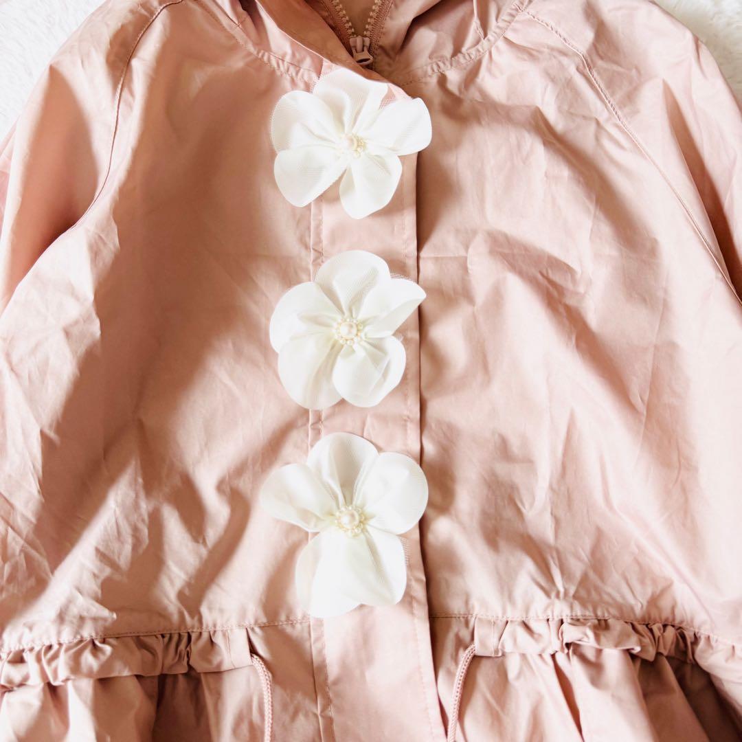 【新品未使用タグ付き】 チェスティ レインコート コサージュ ピンク フラワー