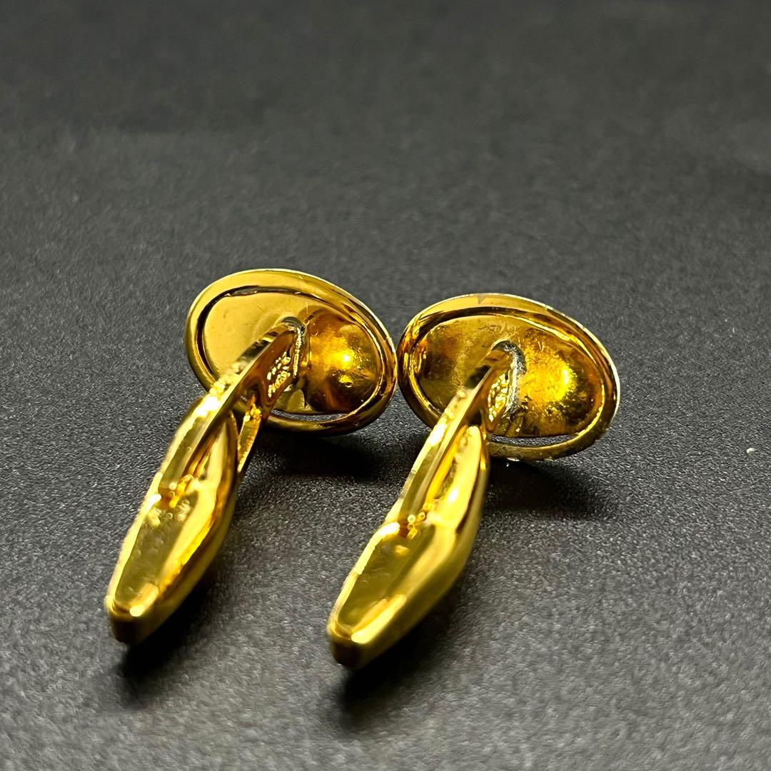 GUCCI グッチ ゴールド系ネクタイピン&カフス セット ケース付き