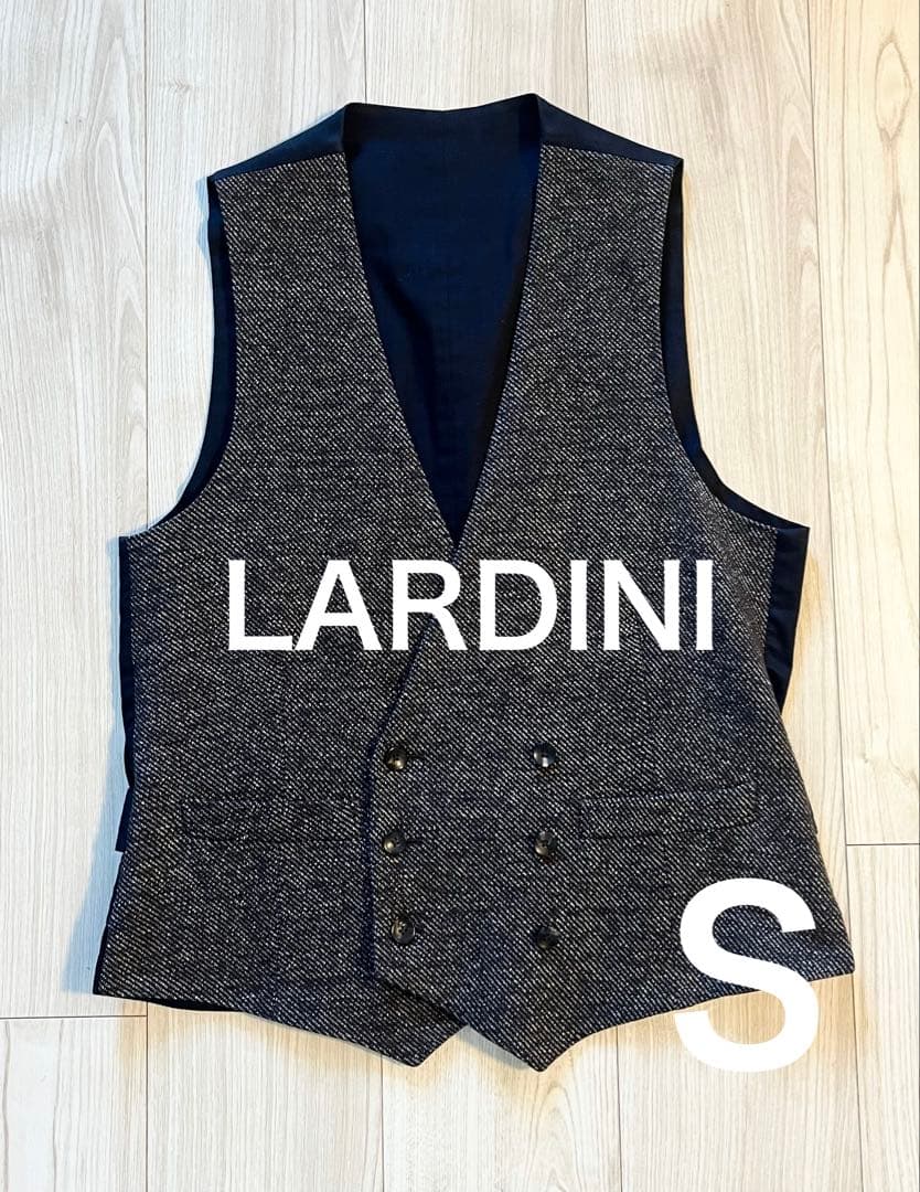 LARDINI ダブルブレスト ツイード ベスト S