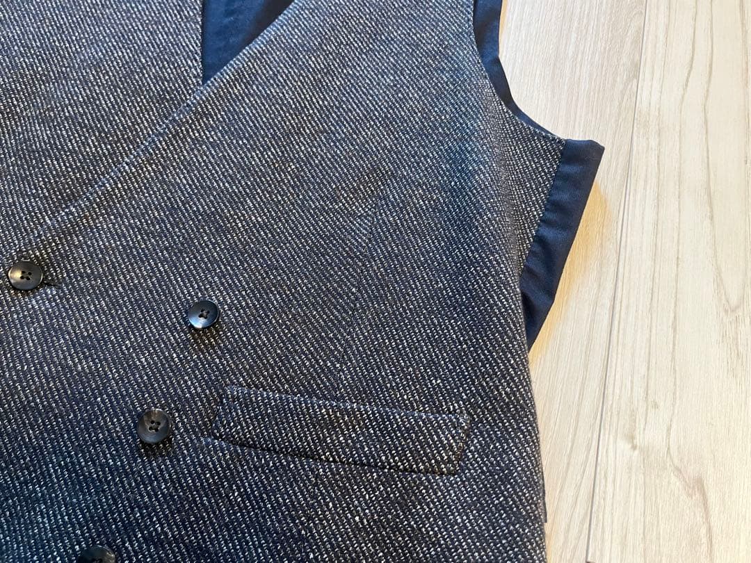 LARDINI ダブルブレスト ツイード ベスト S