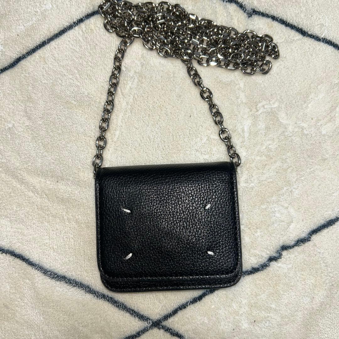 Maison Margiela ブラックレザー ウォレットチェーン