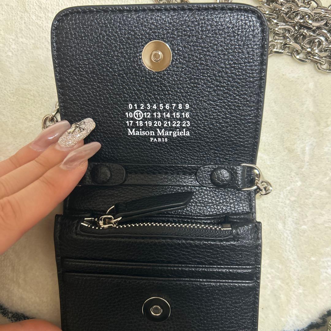 Maison Margiela ブラックレザー ウォレットチェーン