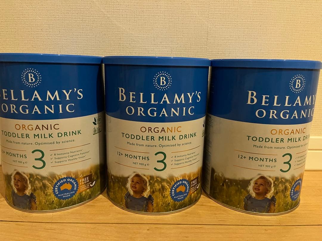 新品未使用　Bellamy's Organic 有機粉ミルク 3缶セット