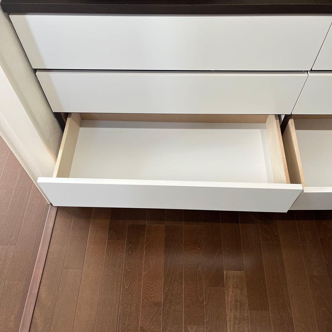 木製4段チェスト（ブラウン、ホワイト）