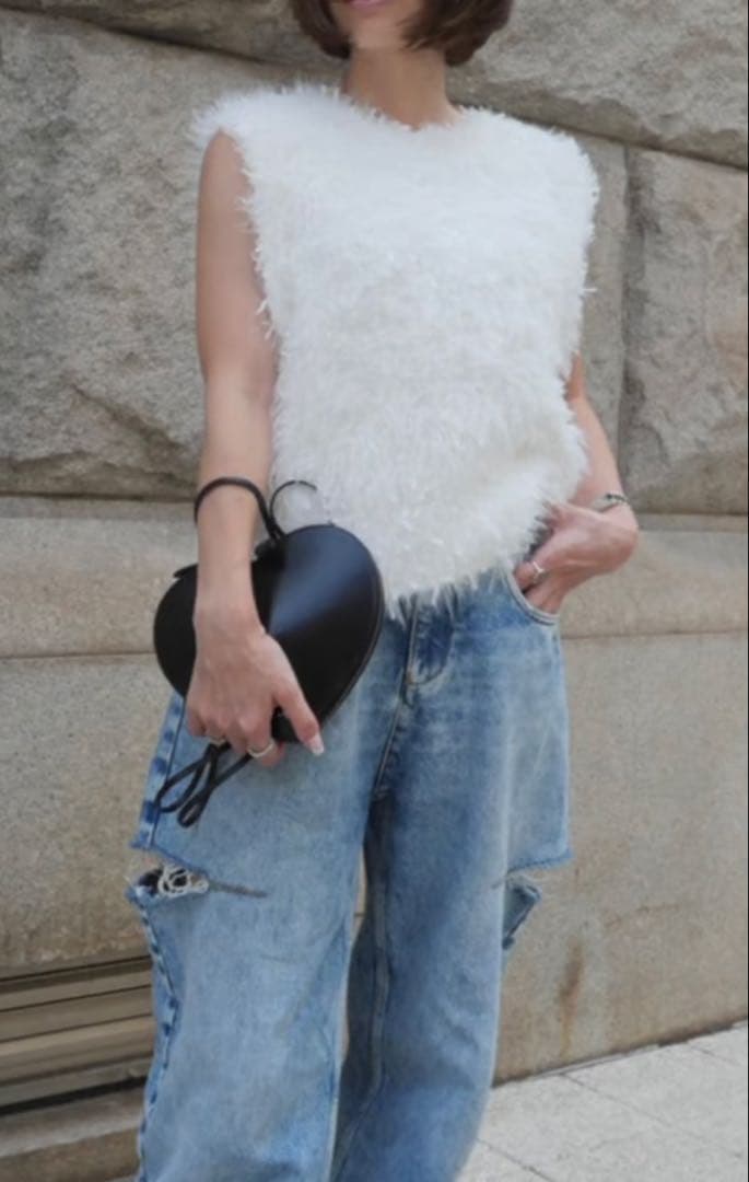 新品タグ付き★heve Tinker Knit white