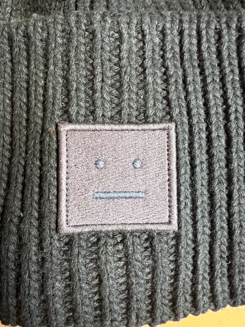 アクネストゥディオ　ニット帽　Acne Studios 帽子　ブラック　黒