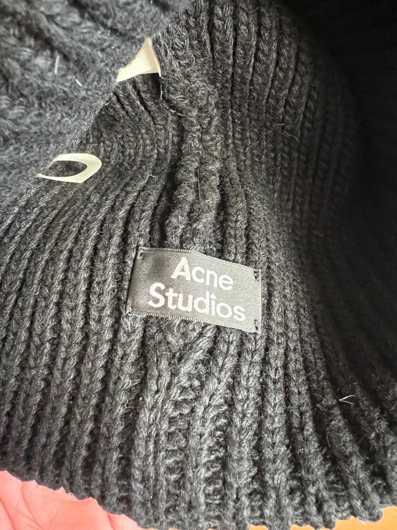 アクネストゥディオ　ニット帽　Acne Studios 帽子　ブラック　黒