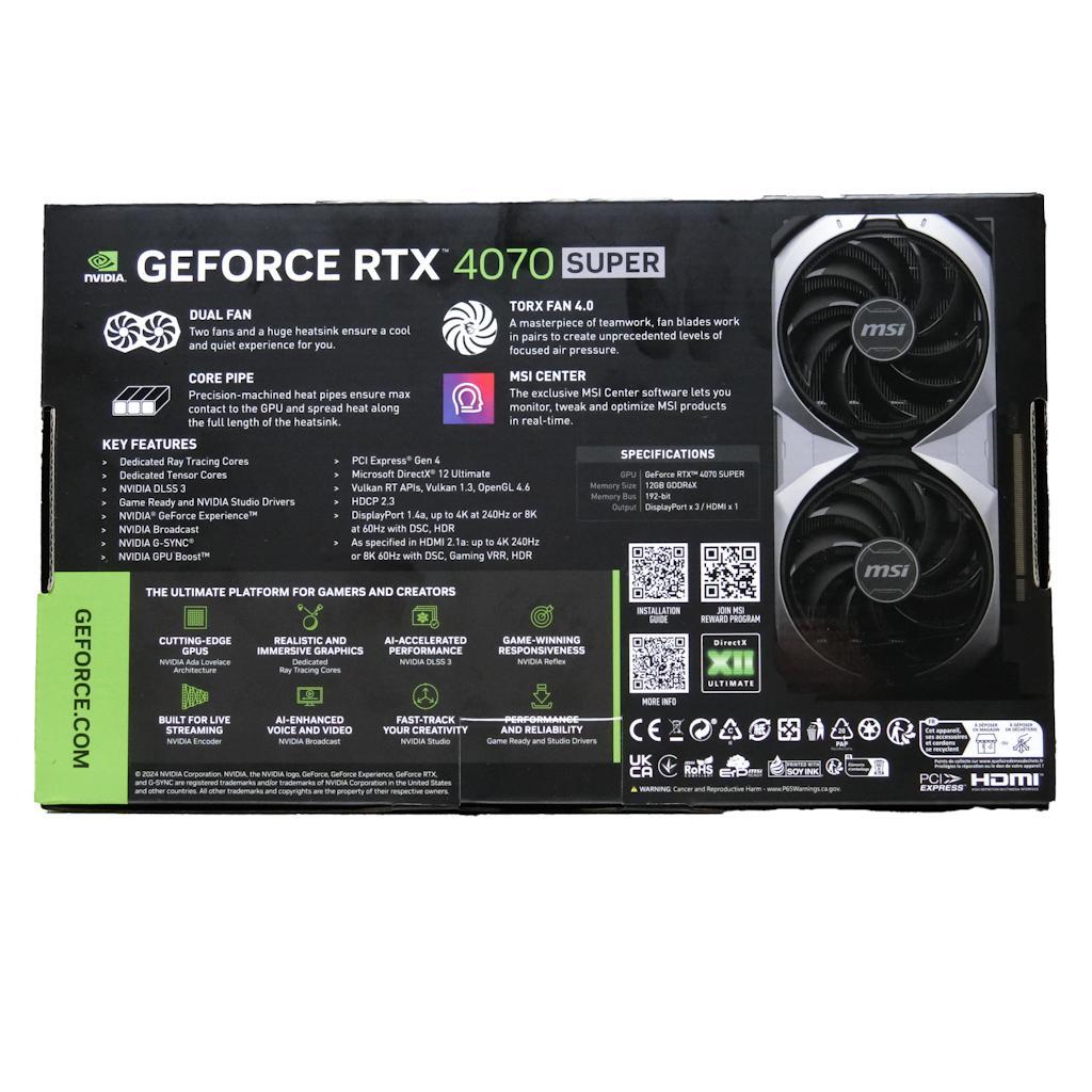 MSI GeForce RTX 4070 SUPER グラフィクボード