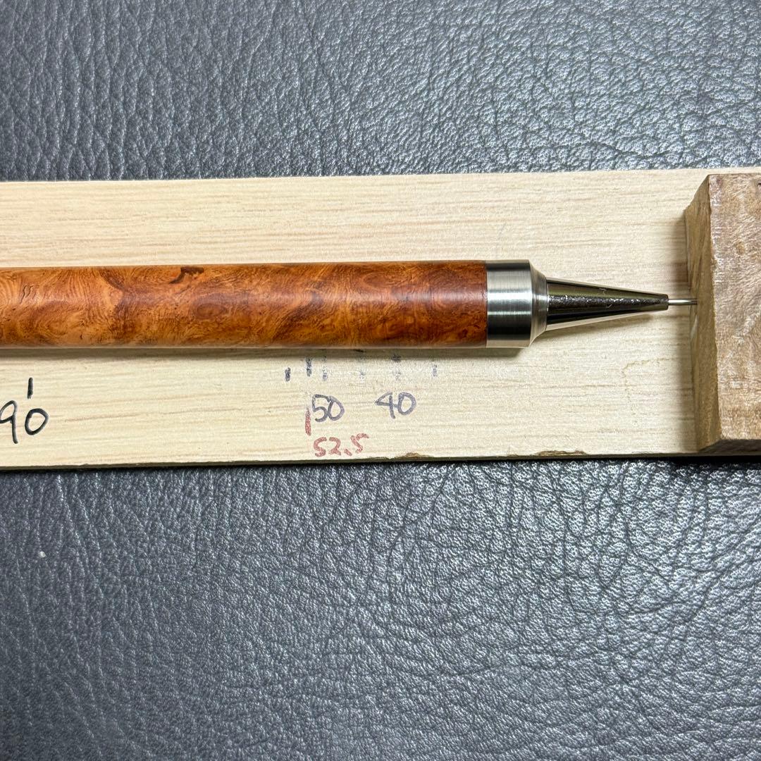 120花梨瘤　木製シャーペン　強低重心R ステンレス