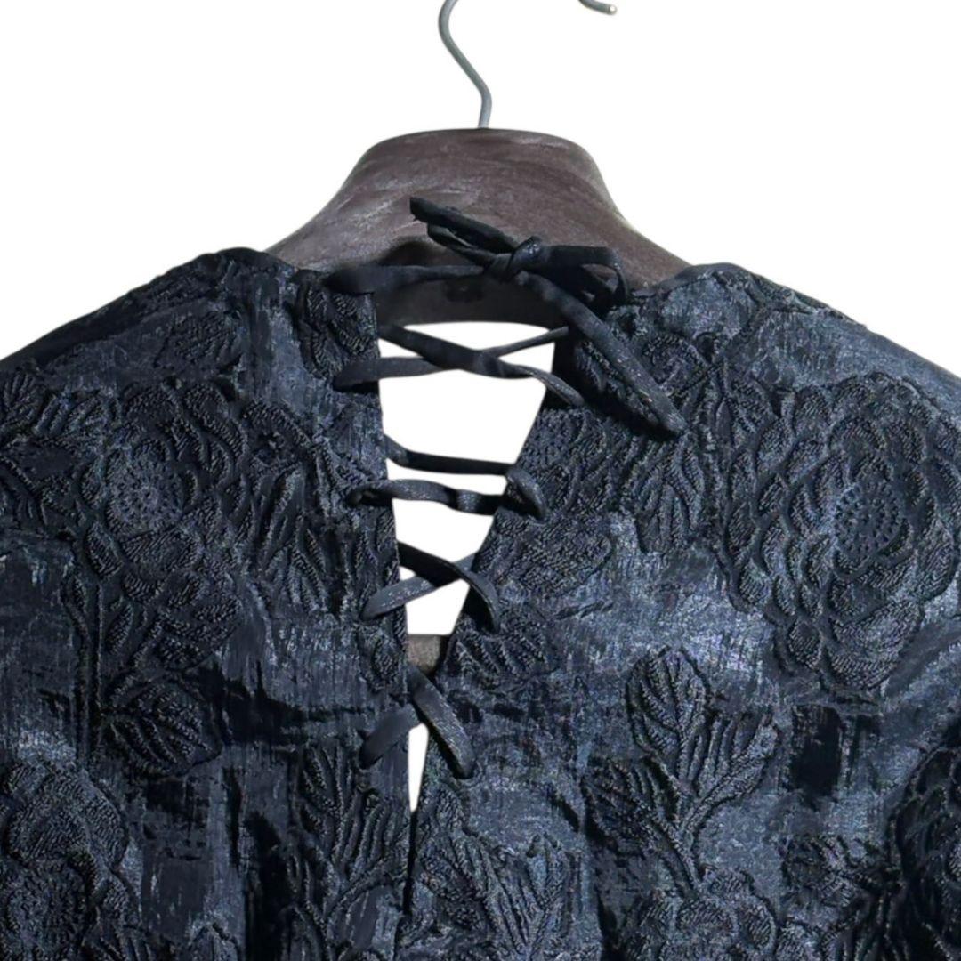 ameri vintage フラワージャガードワンピース　ドレス