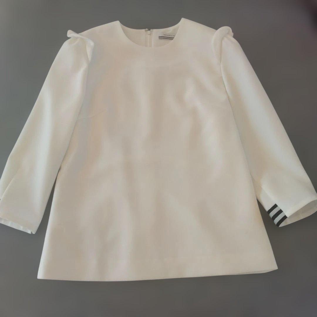 FFです！一度着用ボーダーズアットバルコニー フリルツイルトップス　38