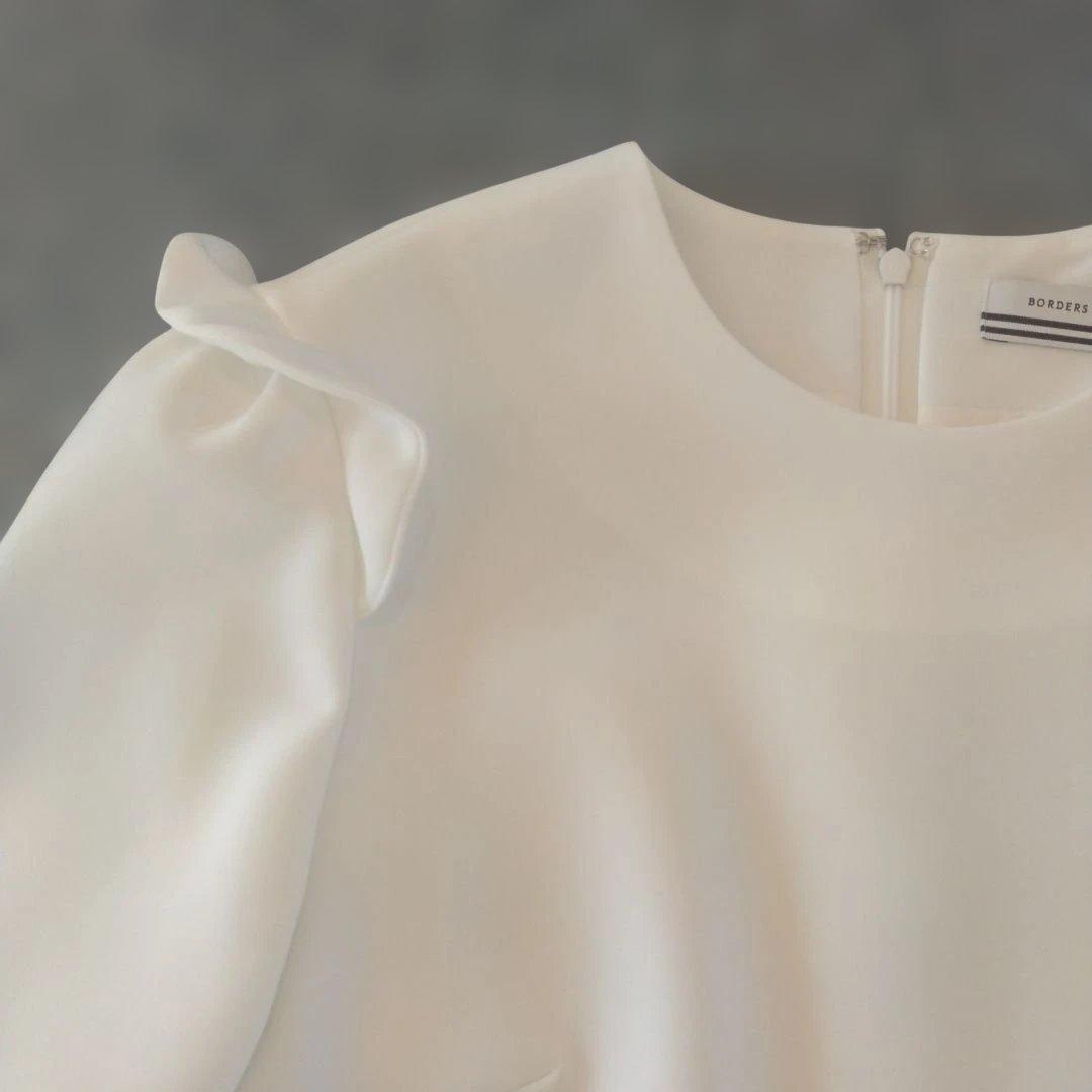 FFです！一度着用ボーダーズアットバルコニー フリルツイルトップス　38