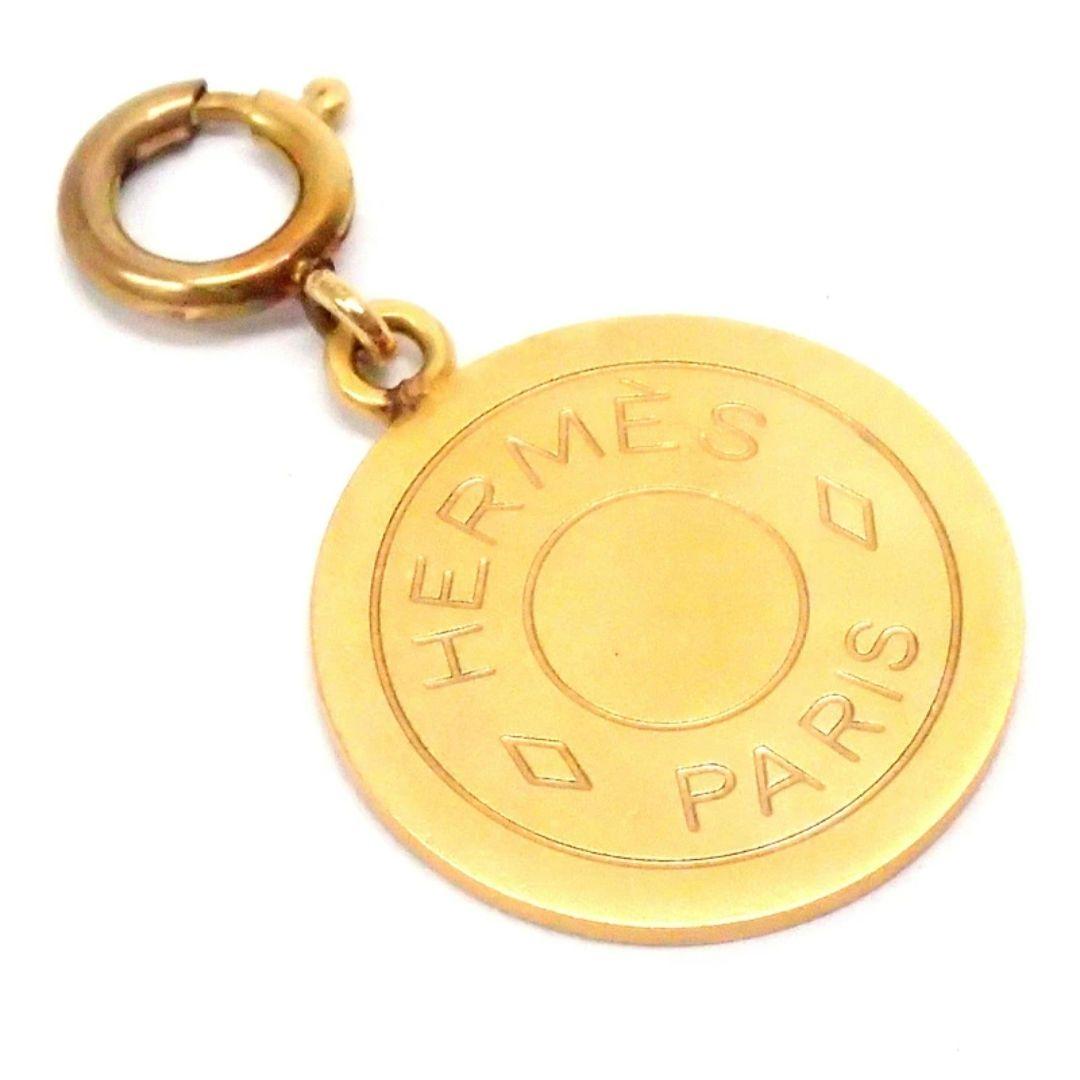 HERMES エルメス セリエ ペンダントトップ ゴールド チェーン社外品付