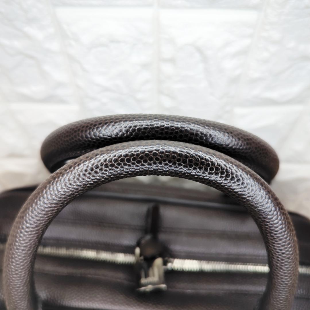 【美品】dunhill キャンバス シボ革 ボストンバッグ 2way 底鋲