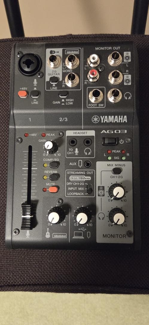【中古品】YAMAHA AG03MK2 ブラック オーディオインターフェイス
