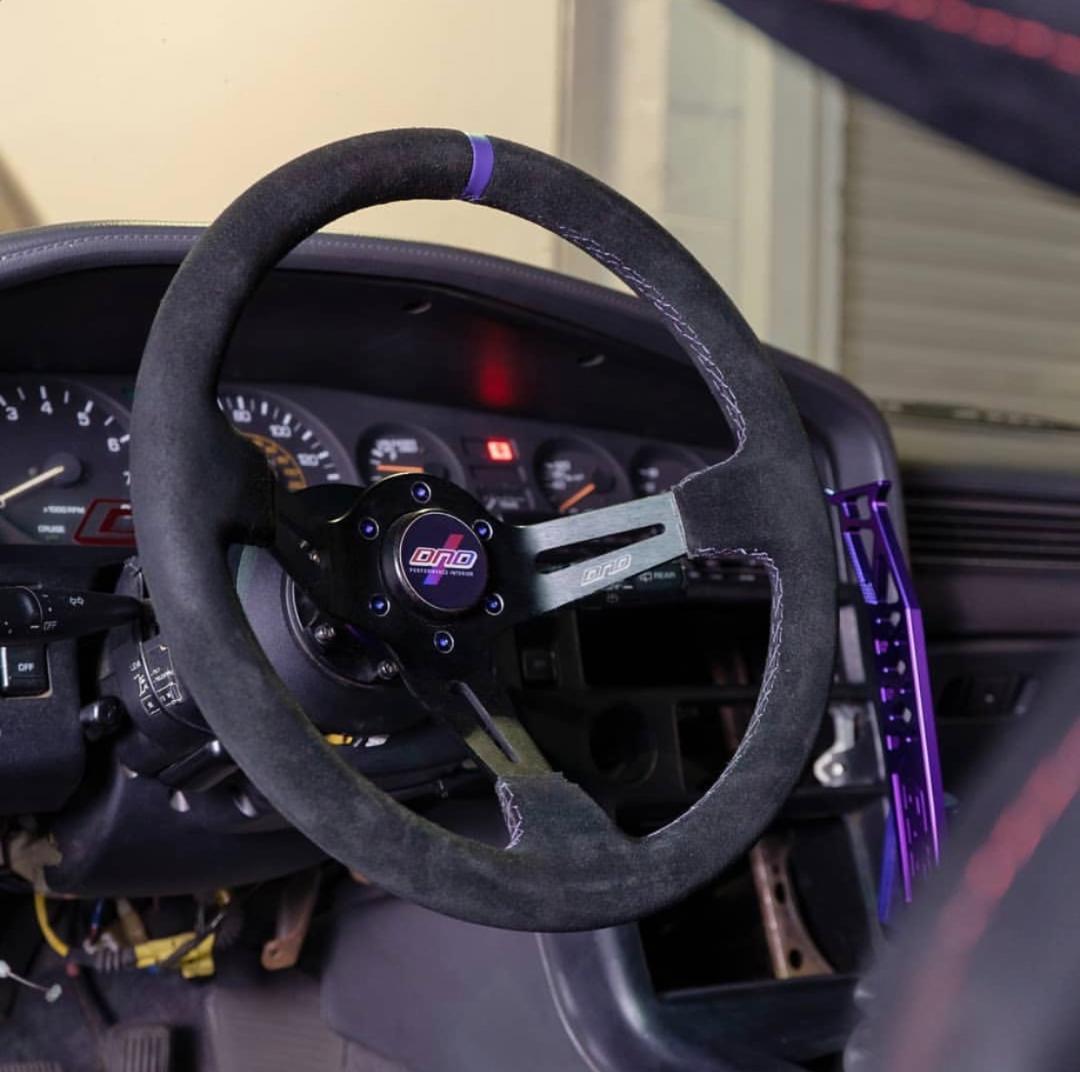 DND　レース　アルカンターラ　パープルステッチ　ステアリング　ハンドル　US