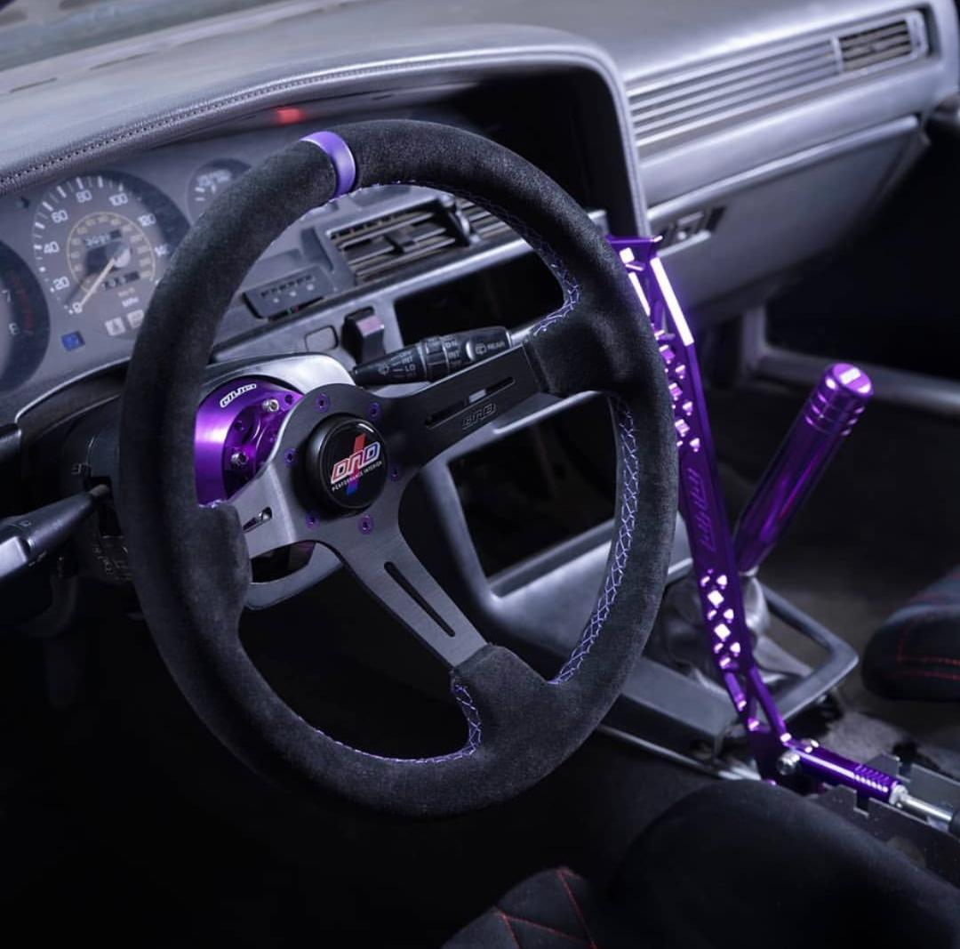 DND　レース　アルカンターラ　パープルステッチ　ステアリング　ハンドル　US