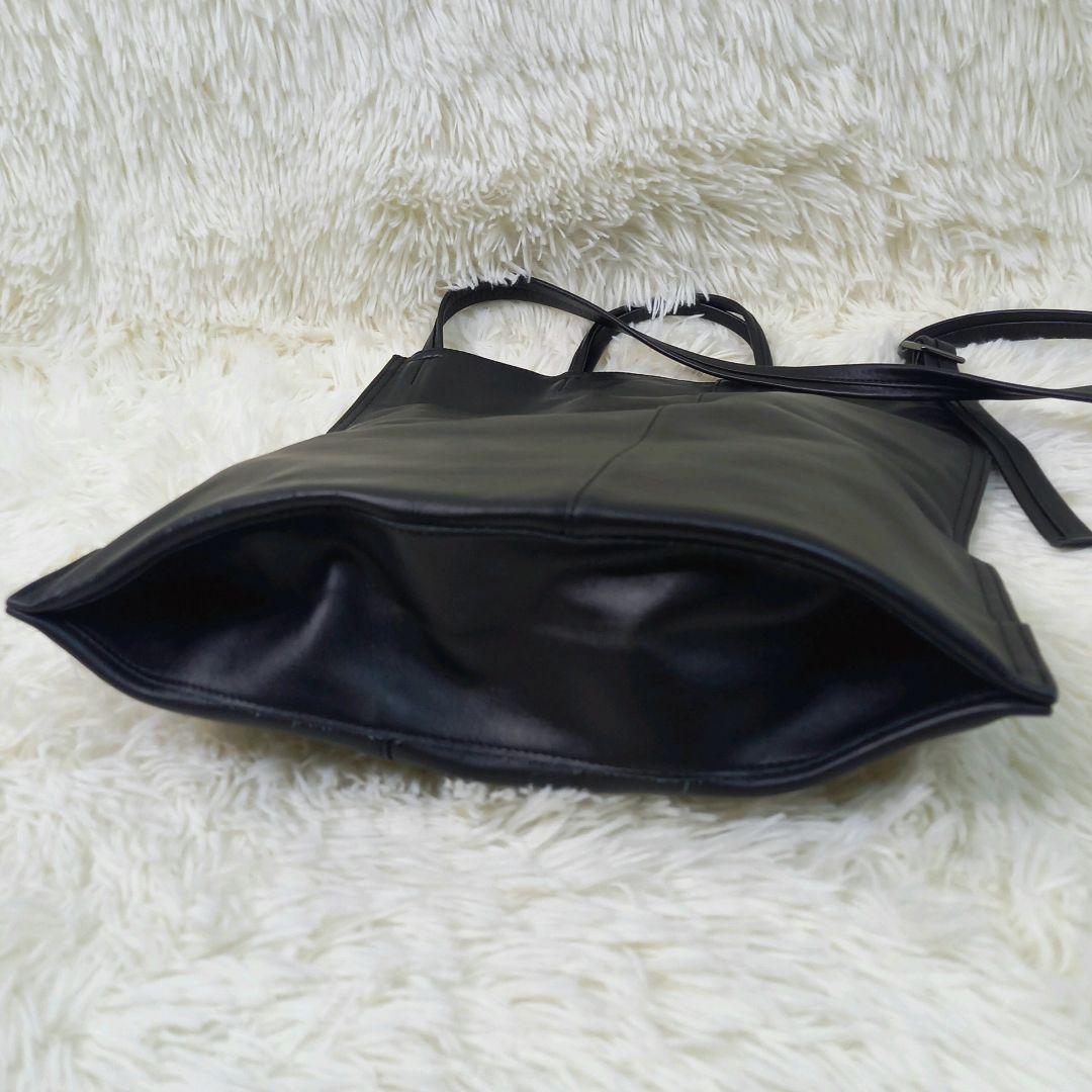 【美品】イアパピヨネ 牛革 ぺたんこ トート ショルダーバッグ 2way A4可