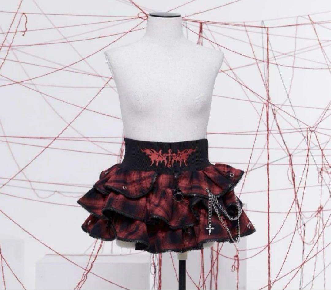 GrrrtheLipper悪魔NO！？ジップスカート 赤 ガルルザリッパー