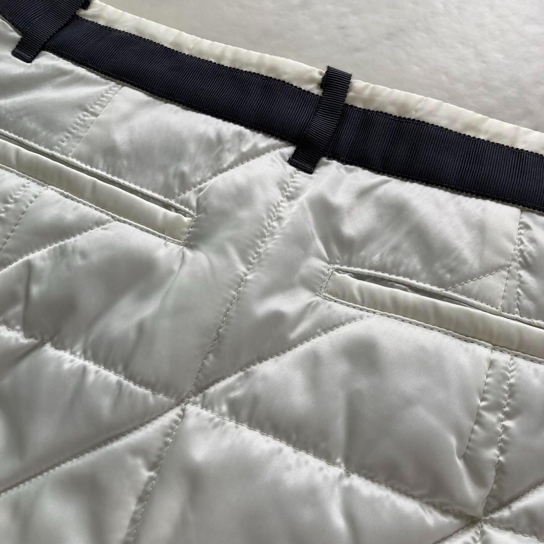 定価41800円【新品】レディース36ランバンスポール 中綿キルトスカート白