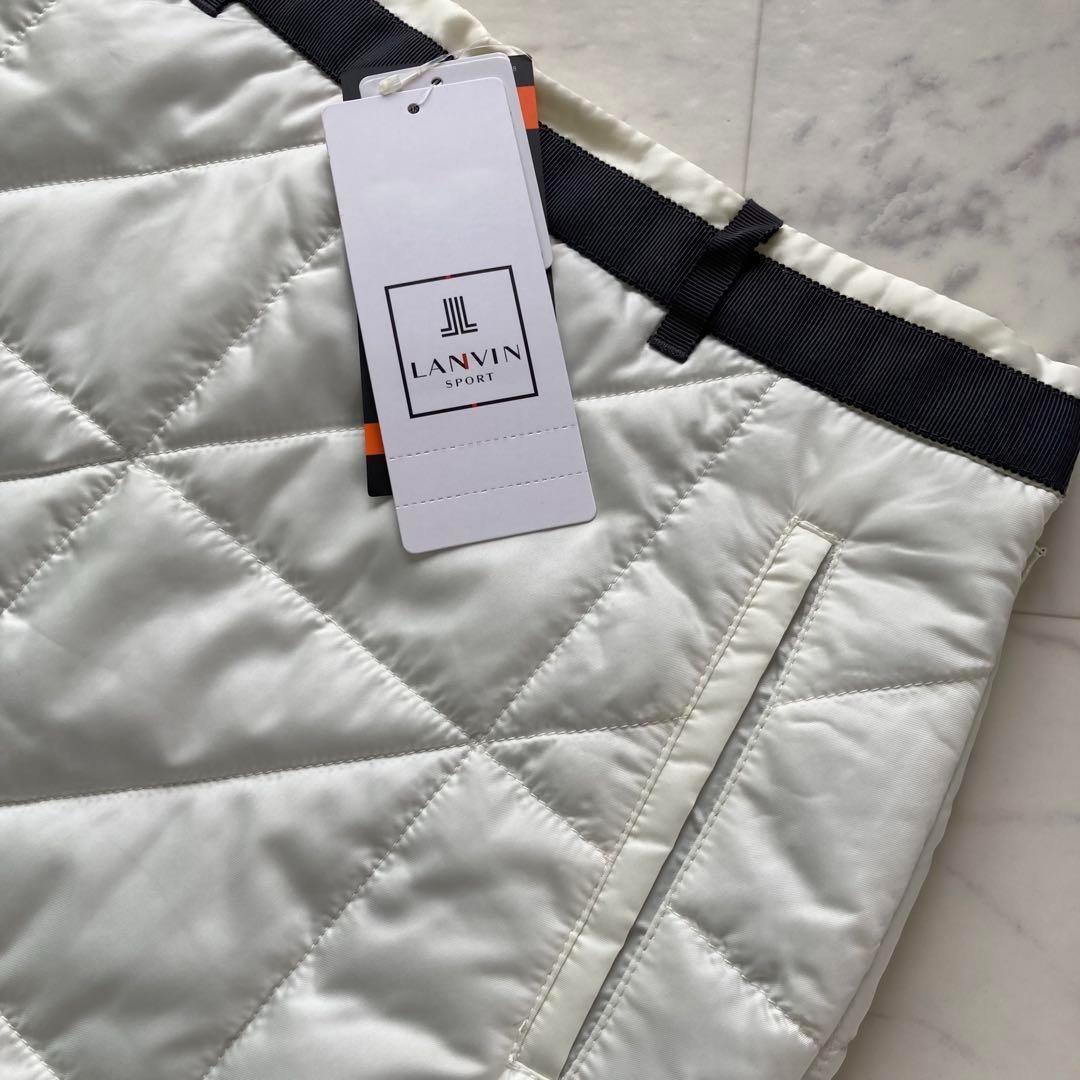 定価41800円【新品】レディース36ランバンスポール 中綿キルトスカート白