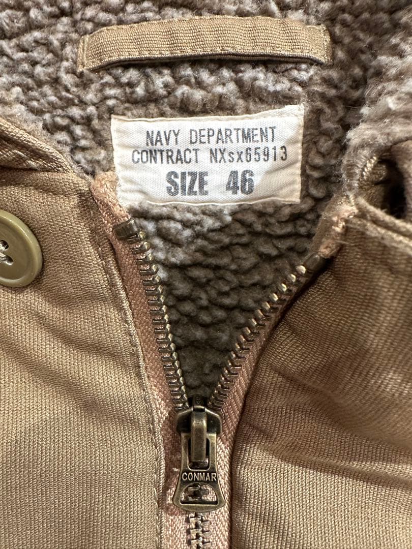 【美品】WAIPER N-1 デッキジャケット NAVY DEPARTMENT