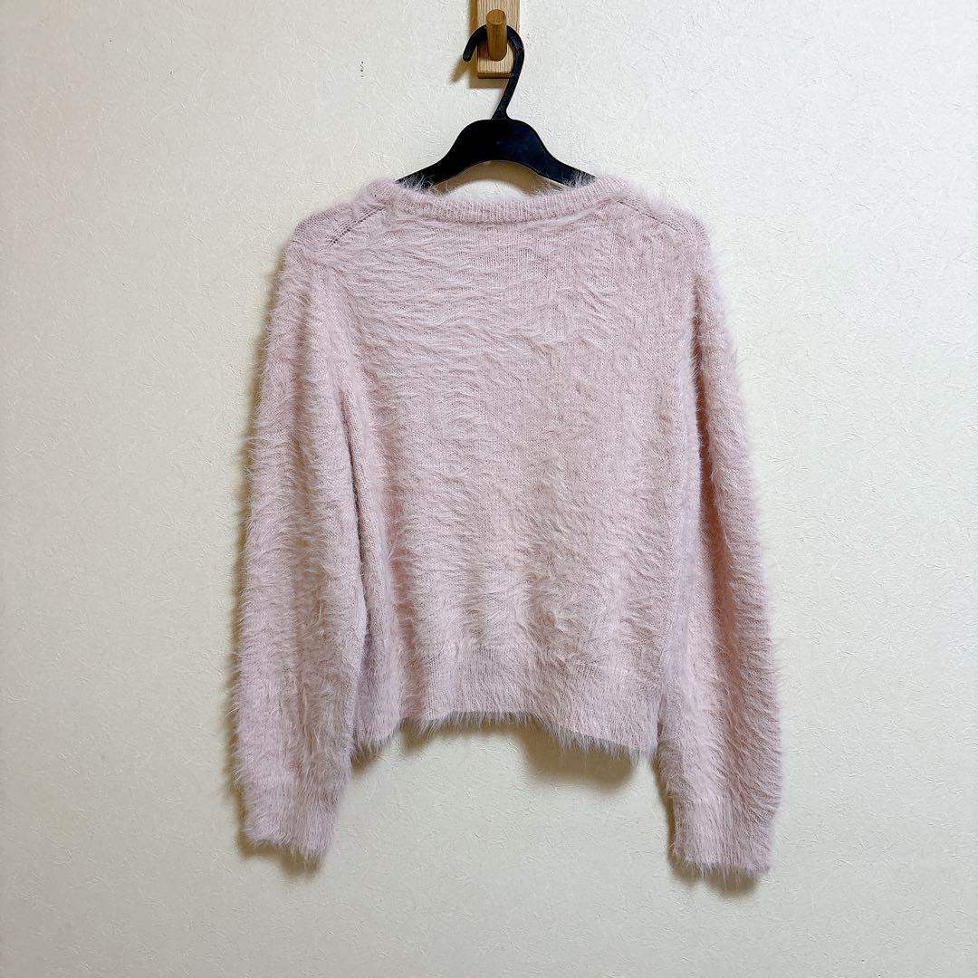 美品 完売品 ラブティックボンボン ヘアリーフェザーカーディガン