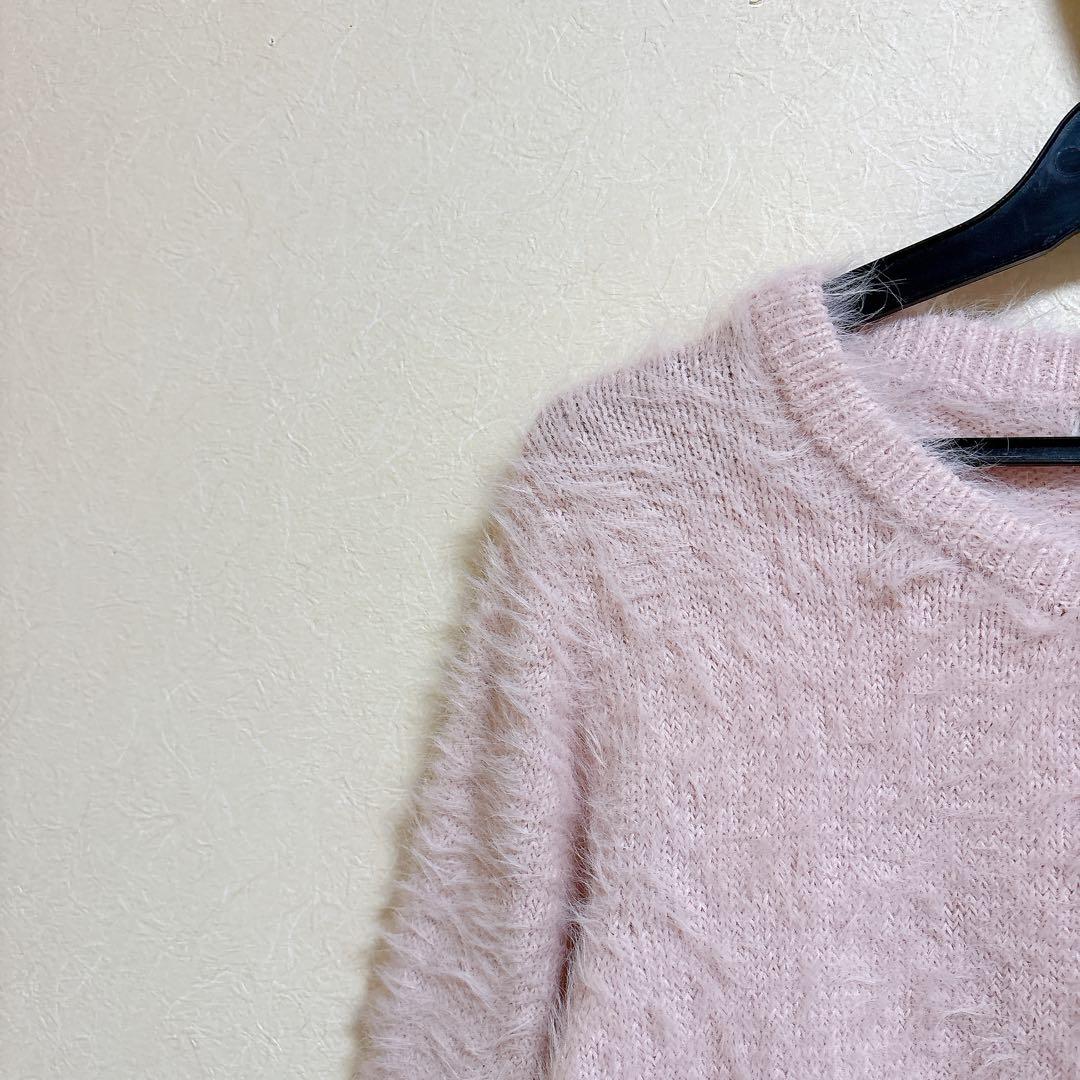 美品 完売品 ラブティックボンボン ヘアリーフェザーカーディガン