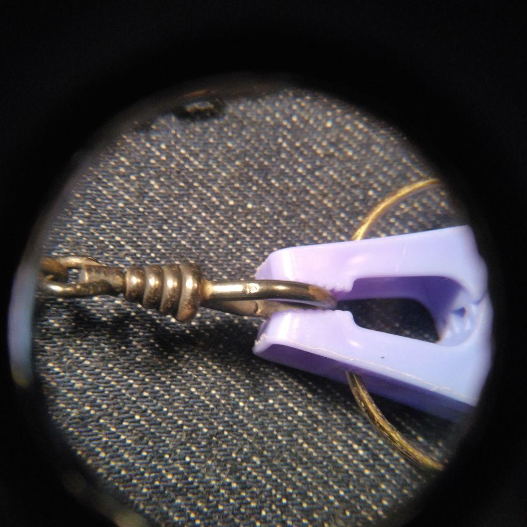 古い懐中時計のチェーン　ビンテージ　カバーオール　K