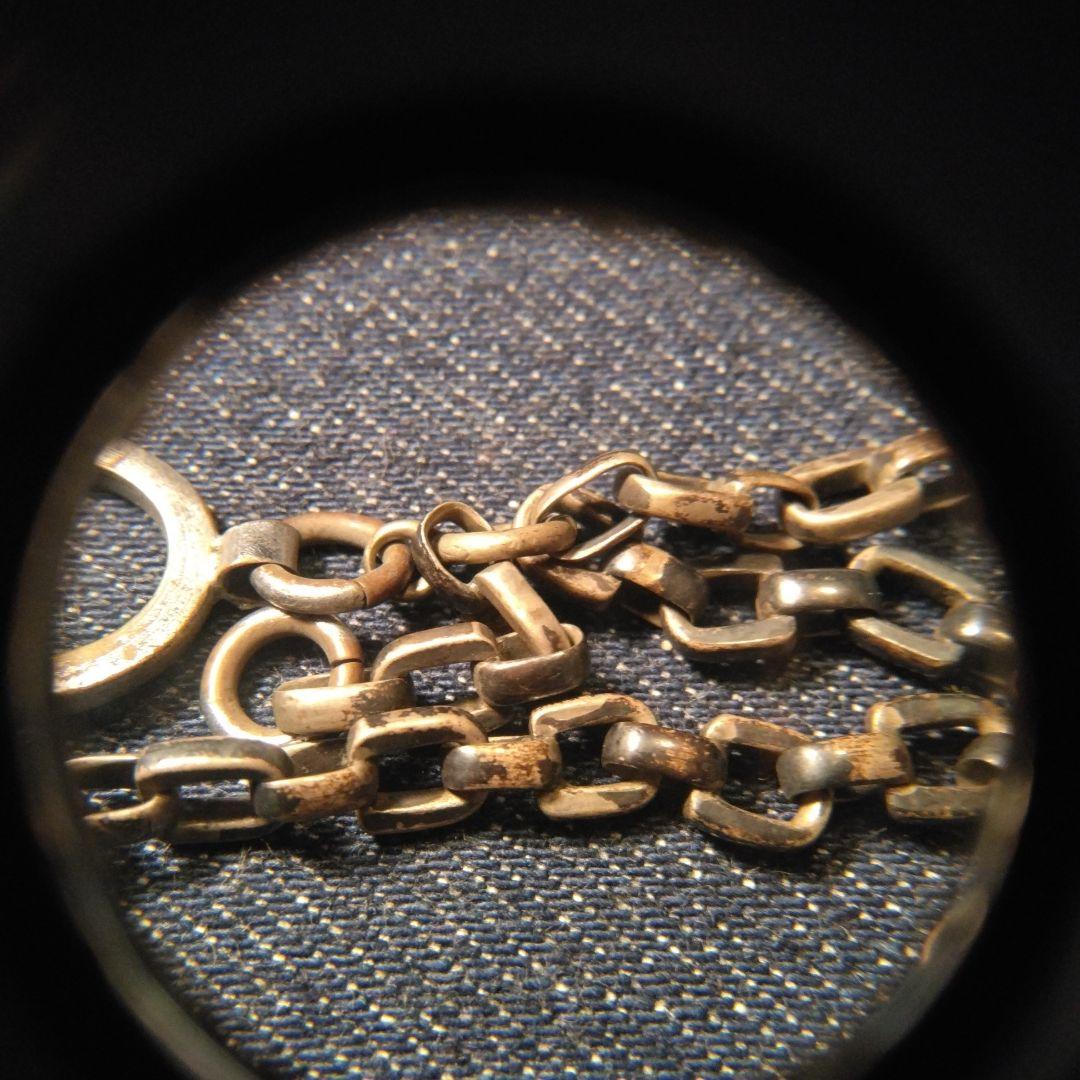 古い懐中時計のチェーン　ビンテージ　カバーオール　K