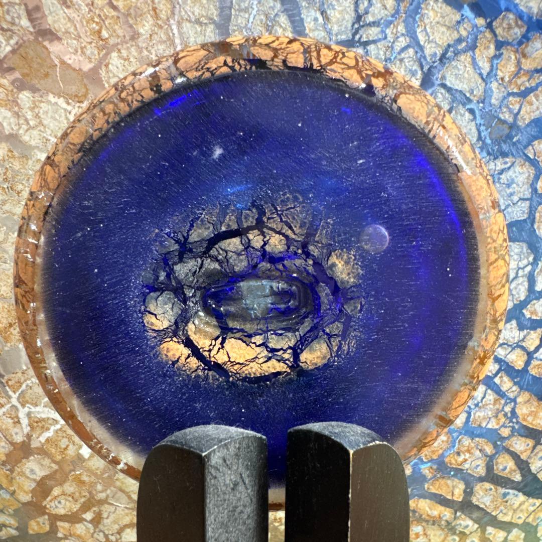 琉球ガラス 稲嶺盛一郎 土紋 皿