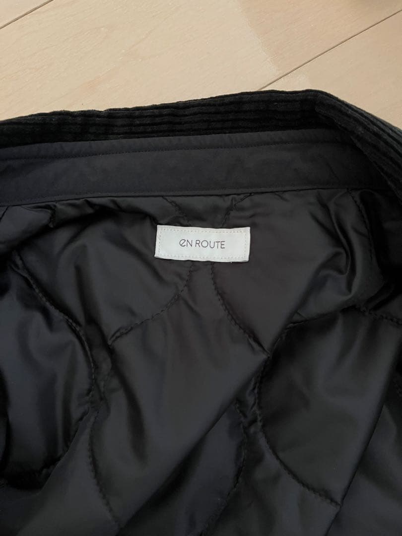 1/28出品停止【en route】ブラックナイロンジャケット　サイズ3