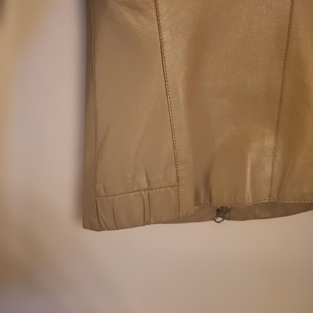 ☆彡コスチュームナショナルの柔らかいレザージャケット/ベージュ38/S〜M相当