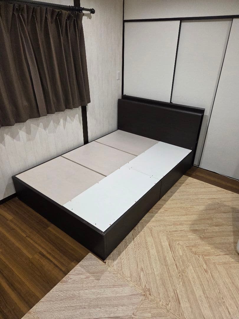 NITORI　ダブルベッド　Dブラウン　フレーム